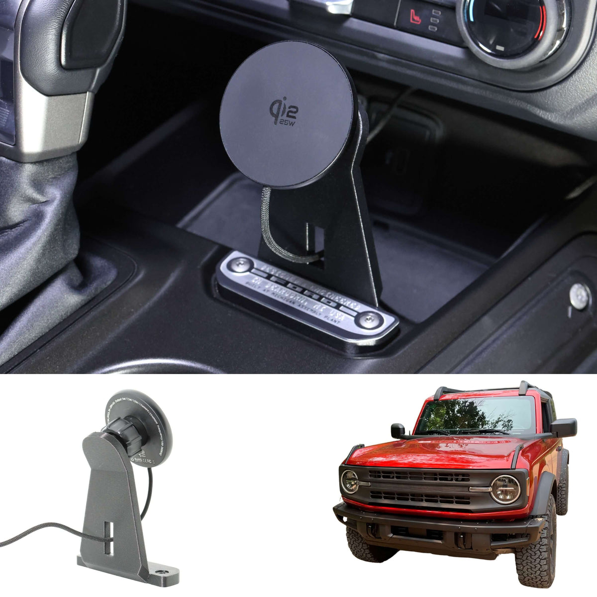 Ford Bronco 25W MagSafe Wireless Charger Phone Mount | 2021–2026